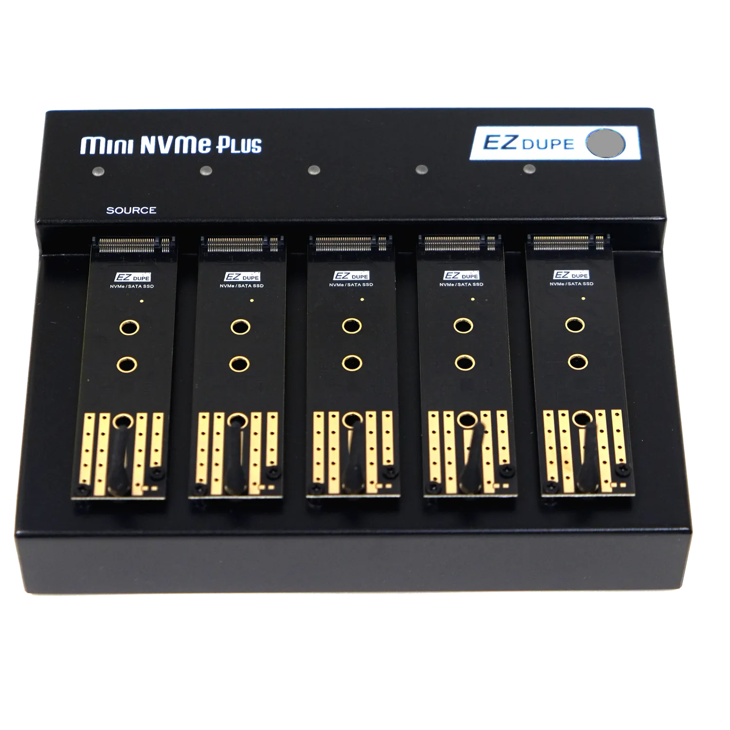 1 to 4 M.2 NVMe Compact AutoStart Duplicator - 45MB/sec Copier (DM-HE0-5M04B)