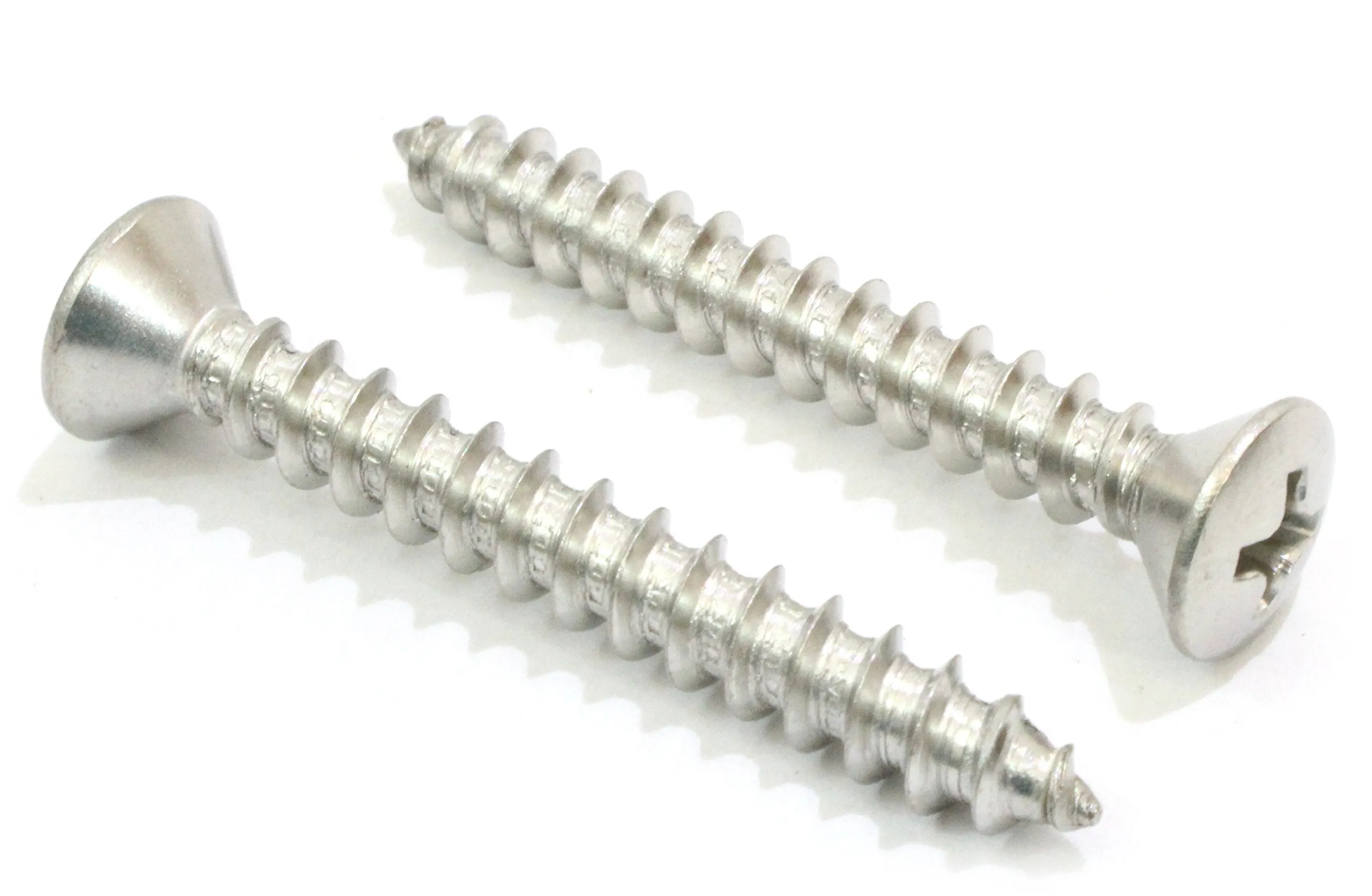 12 X 1-3/4" Stainless Oval Head Phillips Wood Screw (25pc) 18-8 (304) Stainless Steel