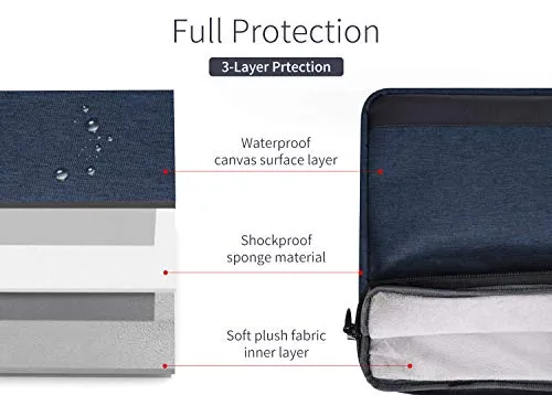 13-13.3 Inch Water Resistant Laptop Sleeve Case Shoulder Bag Compatible MacBook Pro/Air,ASUS