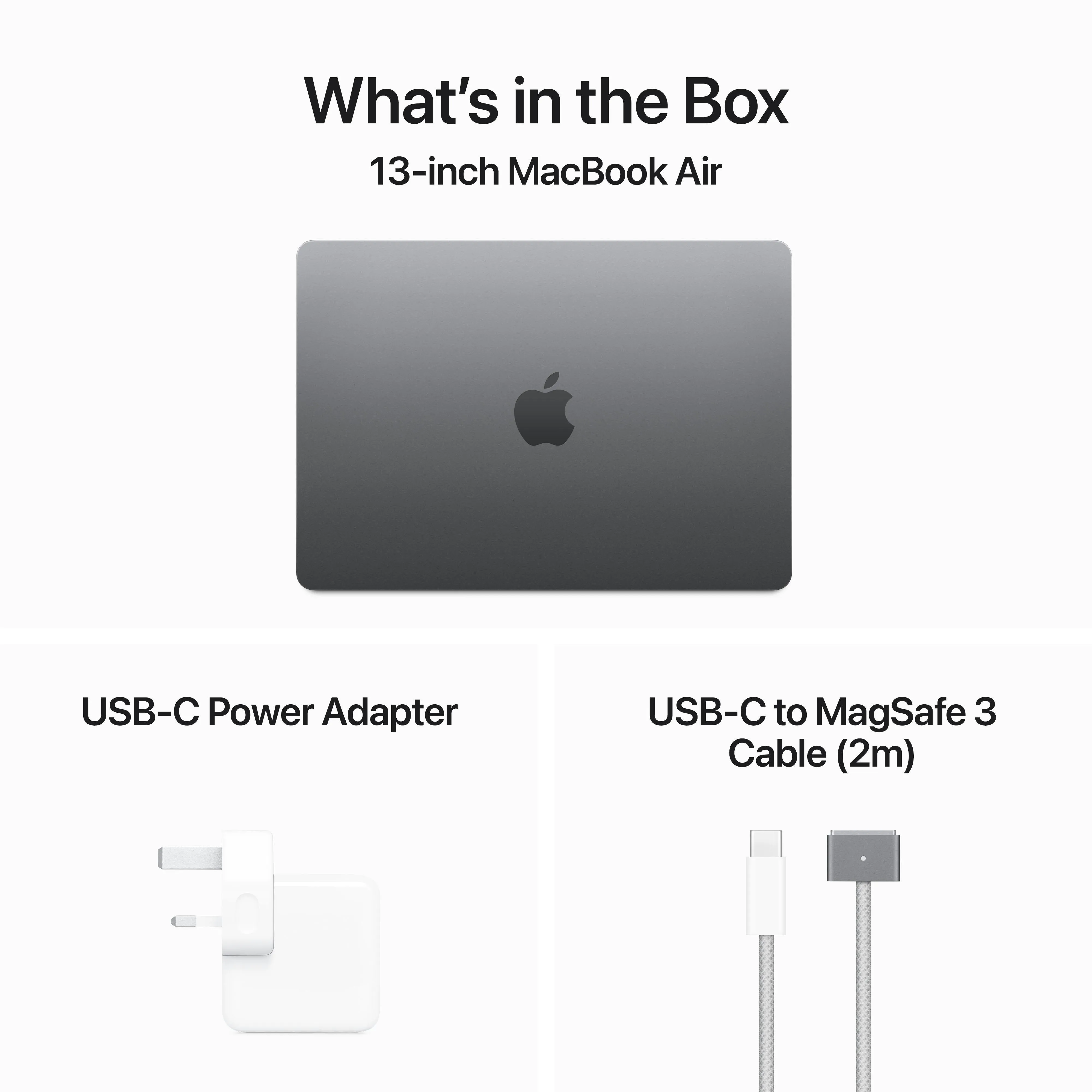 13-inch MacBook Air: Apple M3 chip with 8‑core CPU and 10‑core GPU, 512GB SSD - Space Grey