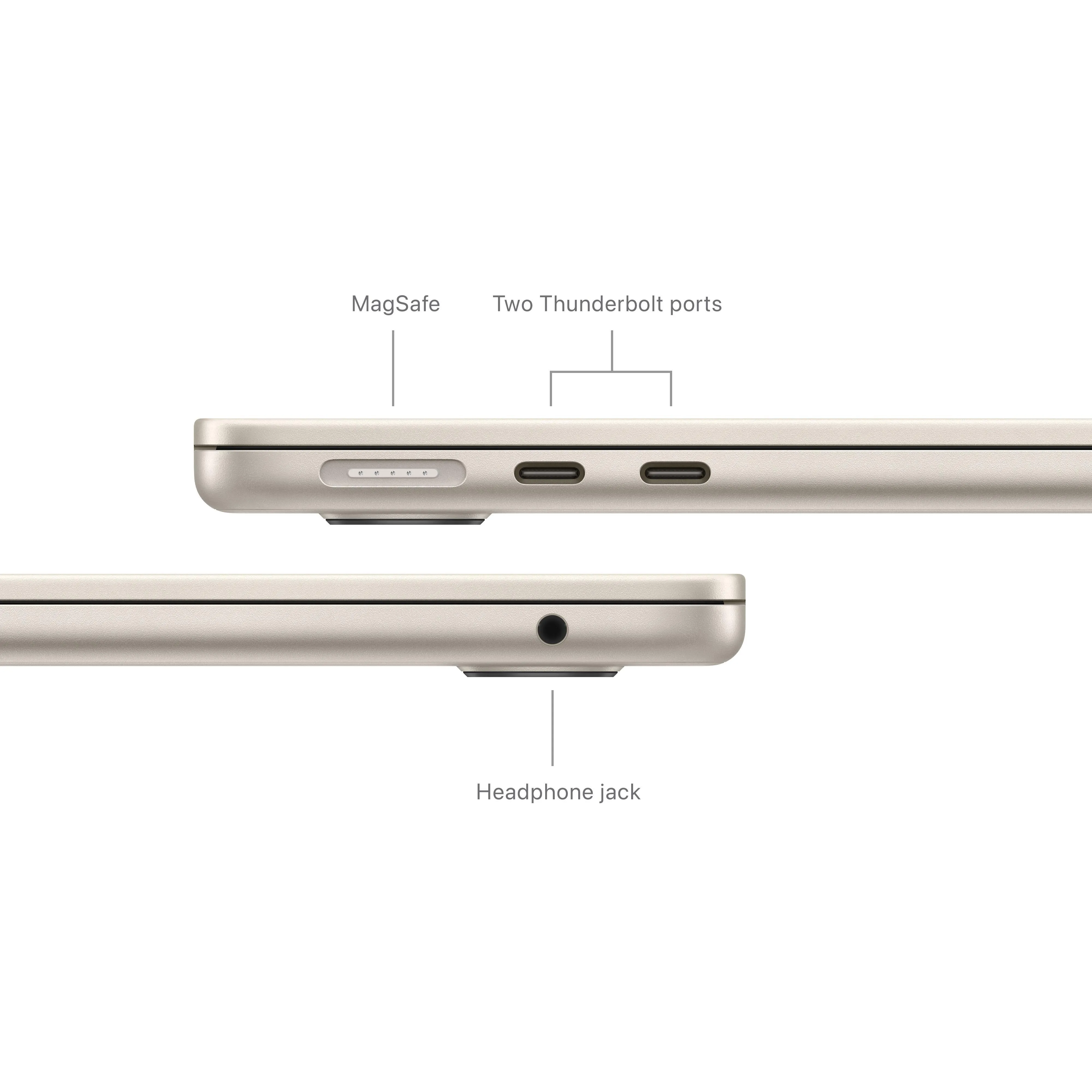 13-inch MacBook Air: Apple M3 chip with 8‑core CPU and 10‑core GPU, 512GB SSD - Starlight