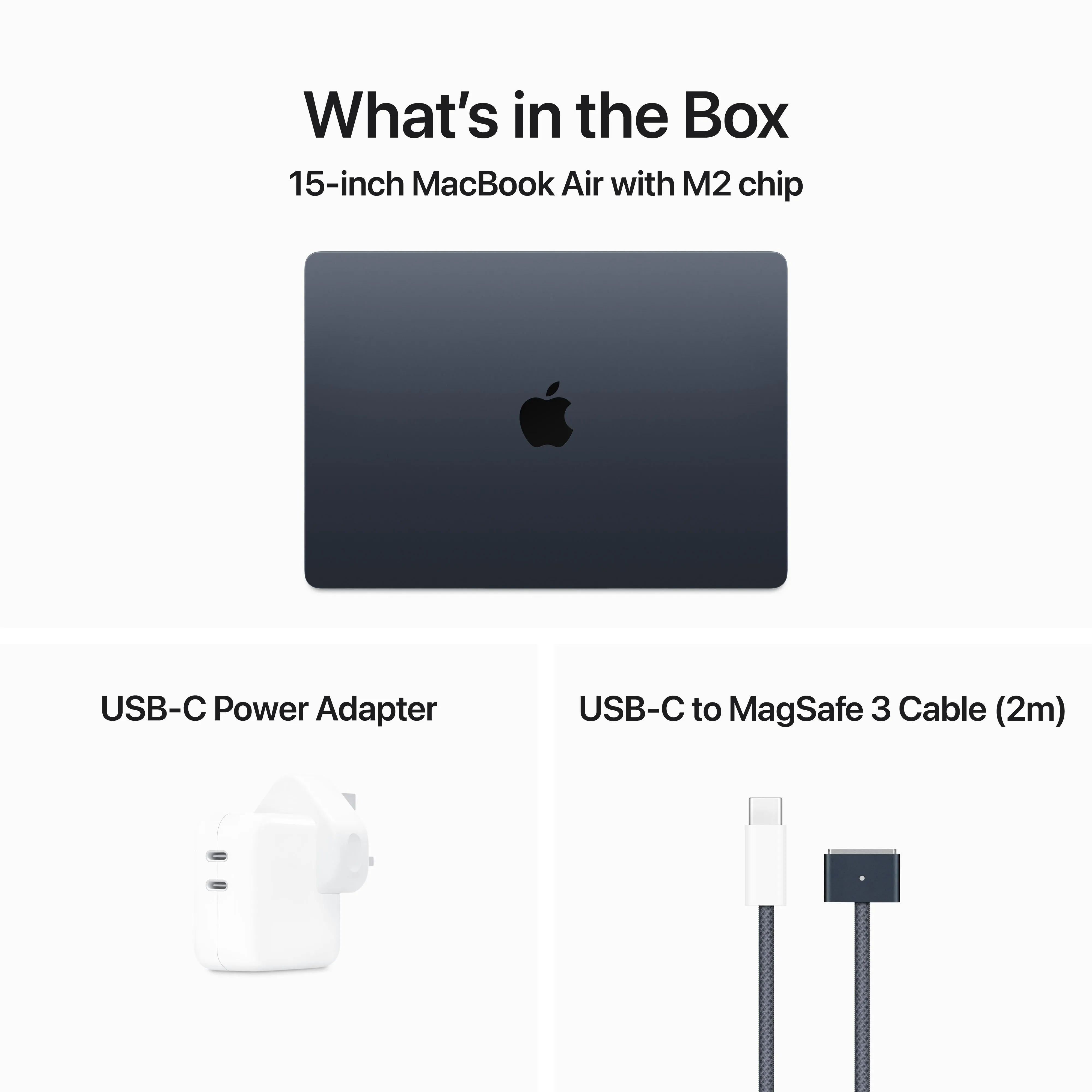 15-inch MacBook Air: Apple M2 chip with 8‑core CPU and 10‑core GPU, 512GB SSD - Midnight