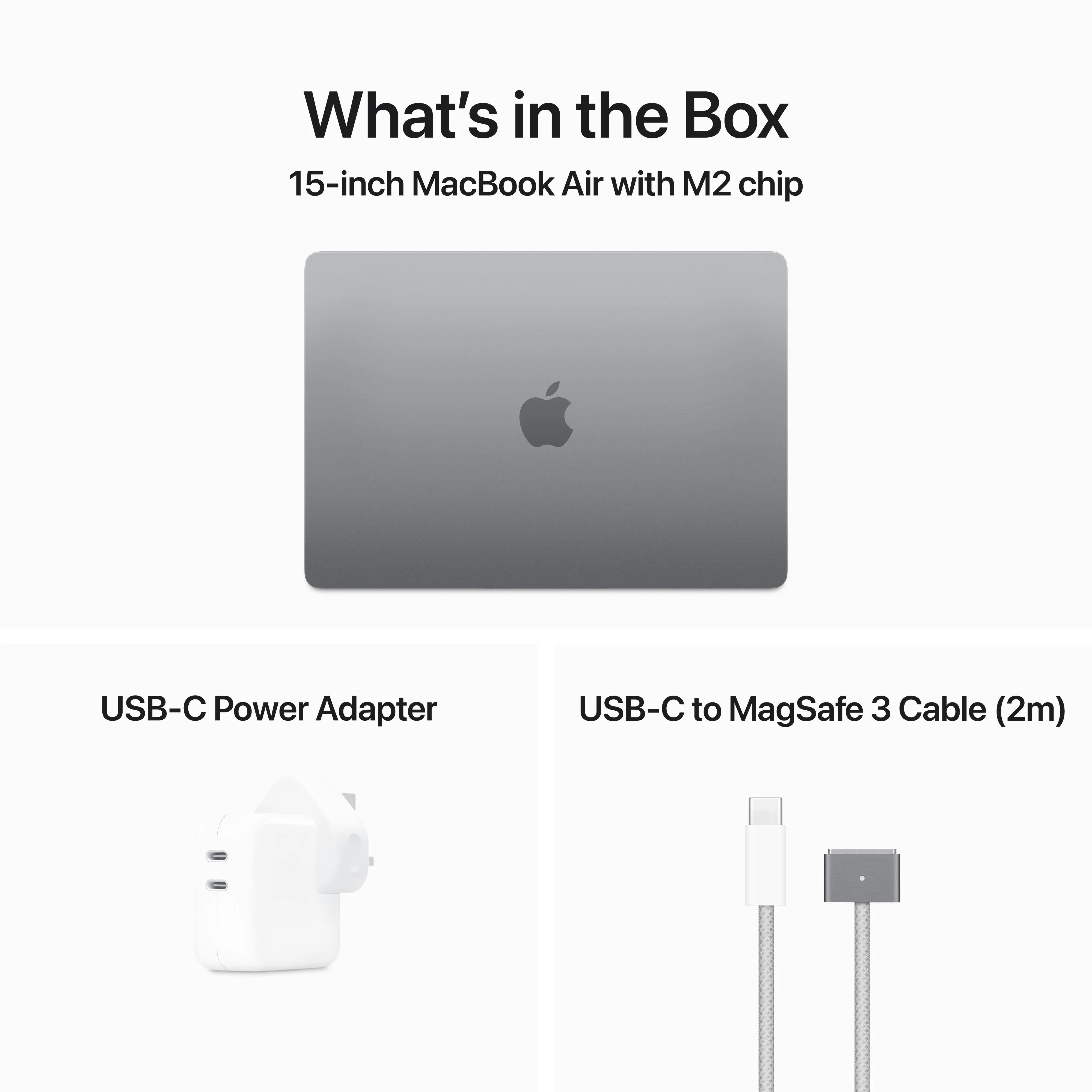 15-inch MacBook Air: Apple M2 chip with 8‑core CPU and 10‑core GPU, 512GB SSD - Space Grey