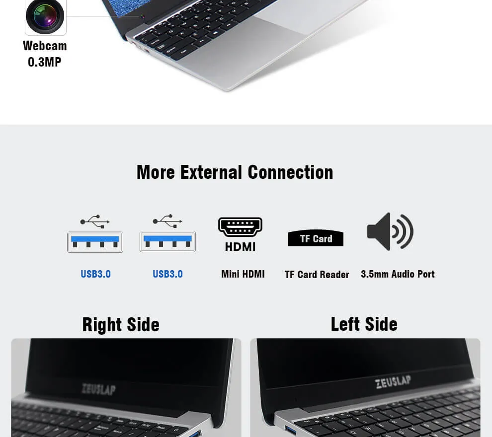 15.6 Inch Intel Core i7  8GB RAM 256GB 512GB 1TB SSD Windows 10 Laptop  Home School Business Notebook Computer Gaming