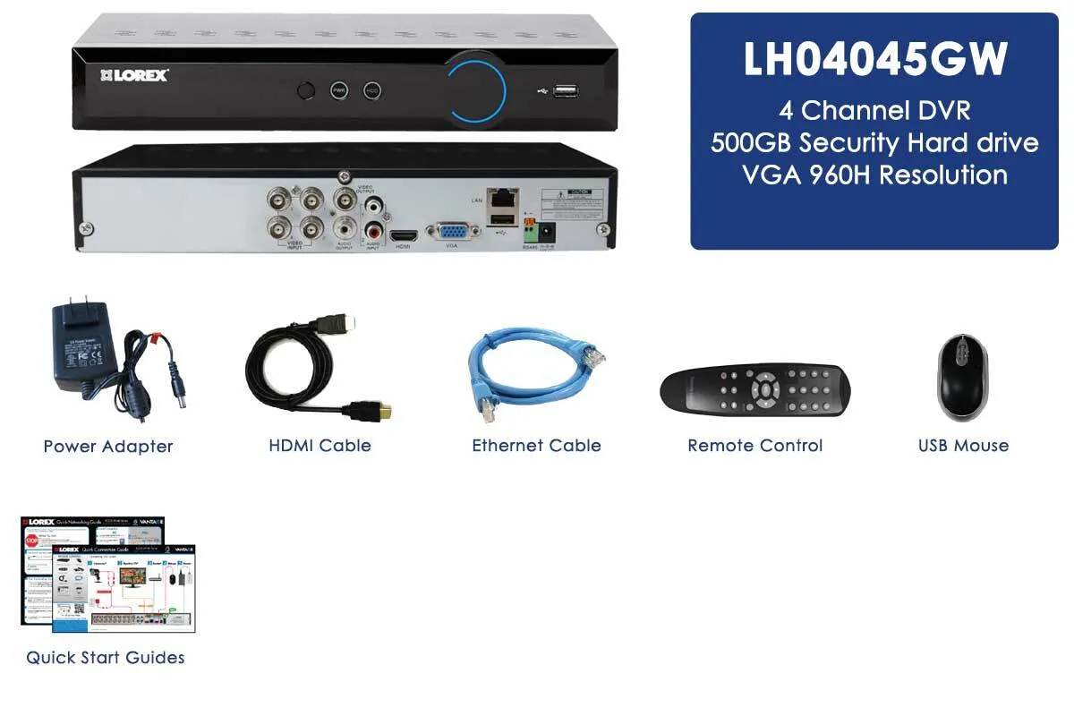 4 Channel DVR with 960H Recording