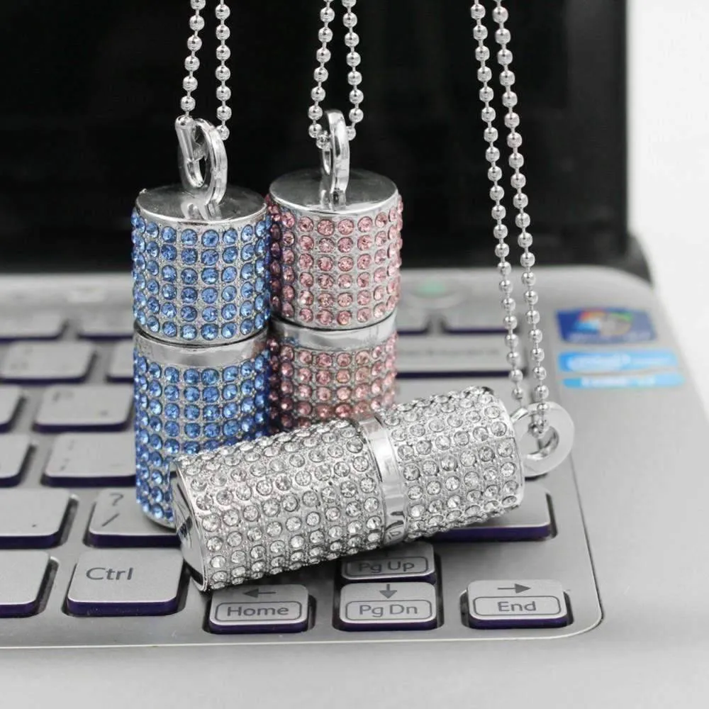 8G Crystal Encrusted USB Flash Drive Memory Stick