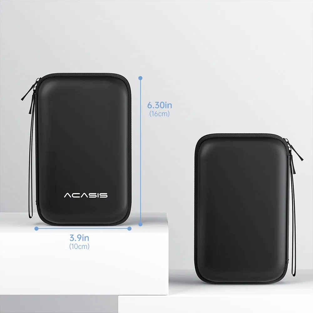 Acasis 2.5 Inch Black External Hard Drive Carrying Case for SSD Enclosure