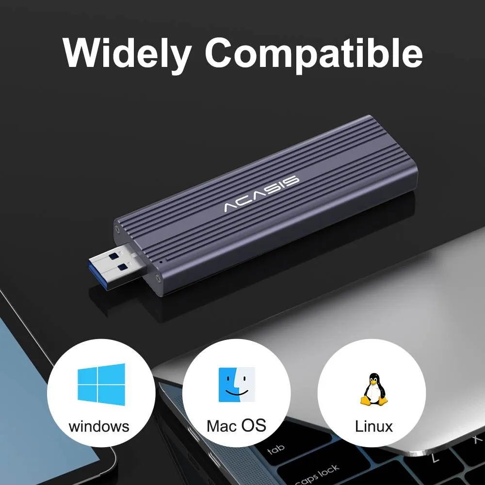 Acasis NVMe/SATA M.2 to USB 3.2 Gen 2 10Gbps SSD Enclosure