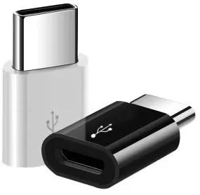 Adapter Converter Micro USB Female to Type-C Male USB-C Charger & Data Transfer