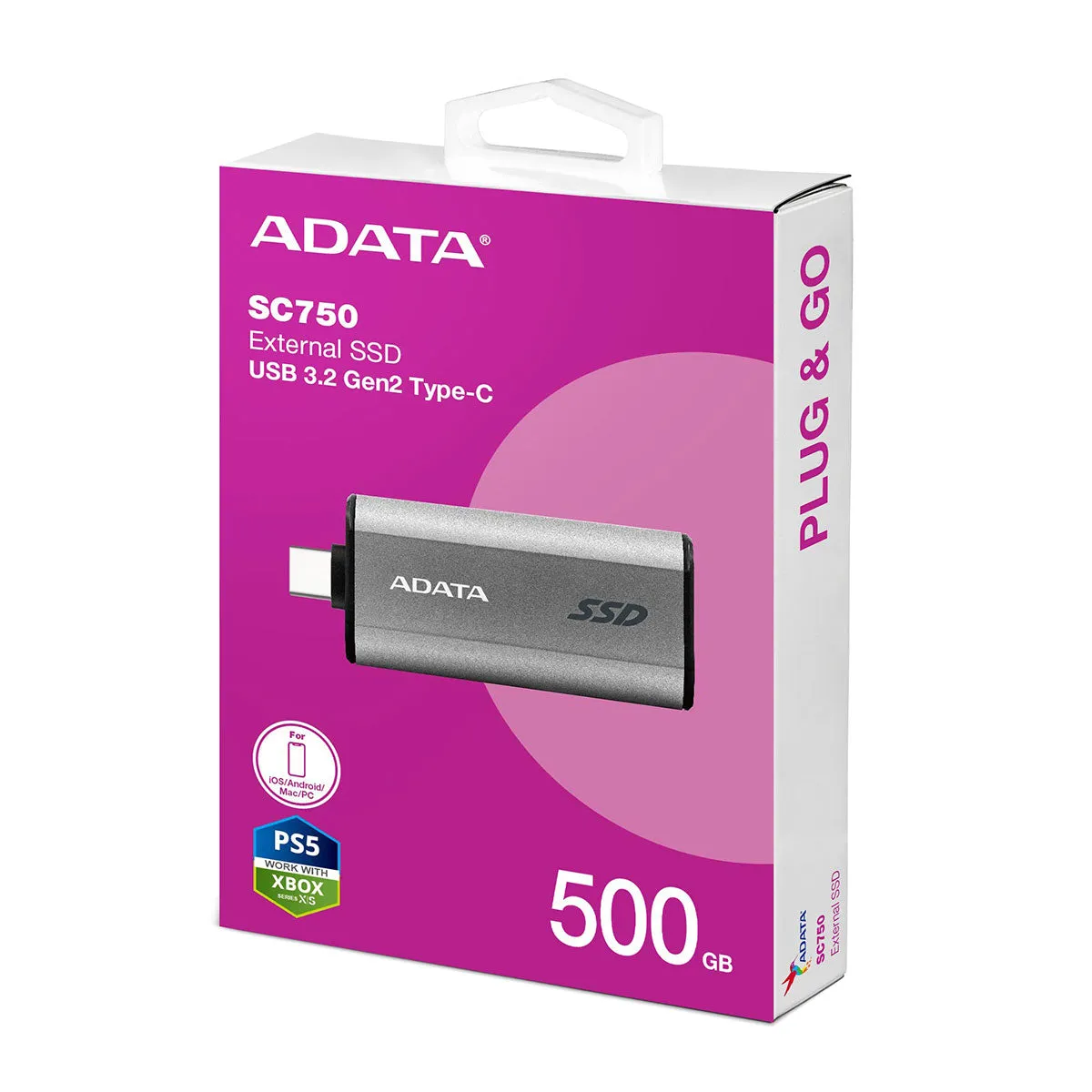 Adata SC750 USB 3.2 Gen2 Type-C External SSD