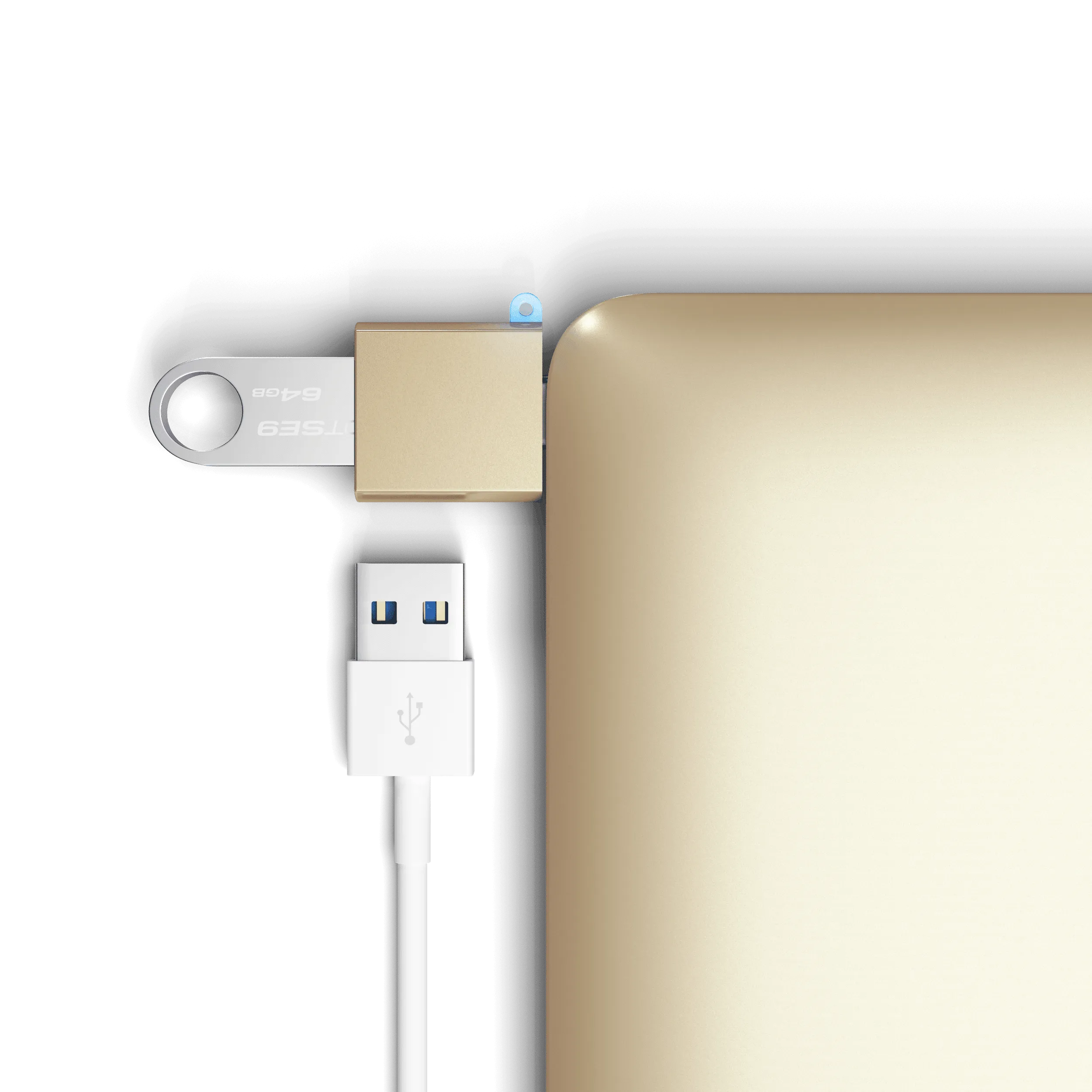 Aluminum USB-C to USB-A 3.0 Adapter