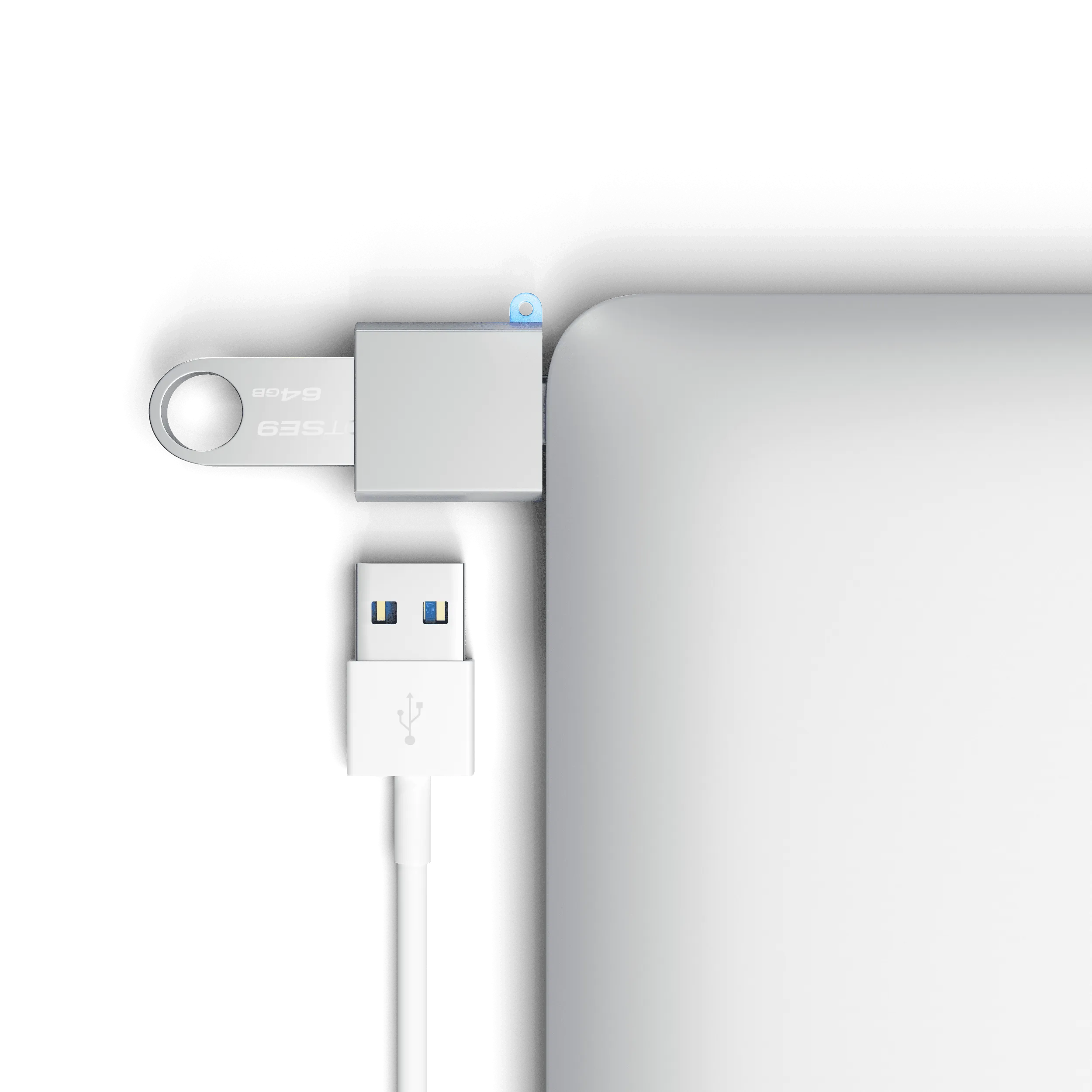 Aluminum USB-C to USB-A 3.0 Adapter