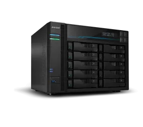 ASUSTOR Lockerstor 10 AS6510T ( LCD Panel ) 10-Bay NAS - Intel Atom C3538 2.1GHz (Quad-Core), 8GB DDR4