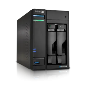 ASUSTOR Lockerstor Gen 2 AS6702T 2-Bay NAS - Intel Celeron N5105  2.9GHz (Quad-Core), 4GB DDR4