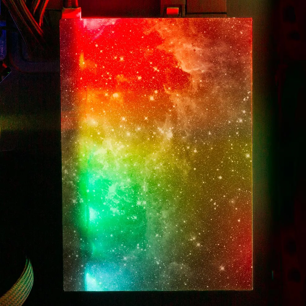 Black Space RGB HDD Cover Vertical