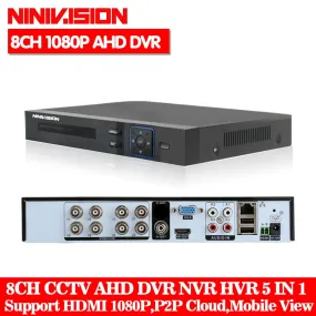 CCTV 8CH AHD 1080P surveillance DVR NVR 8 video recorder