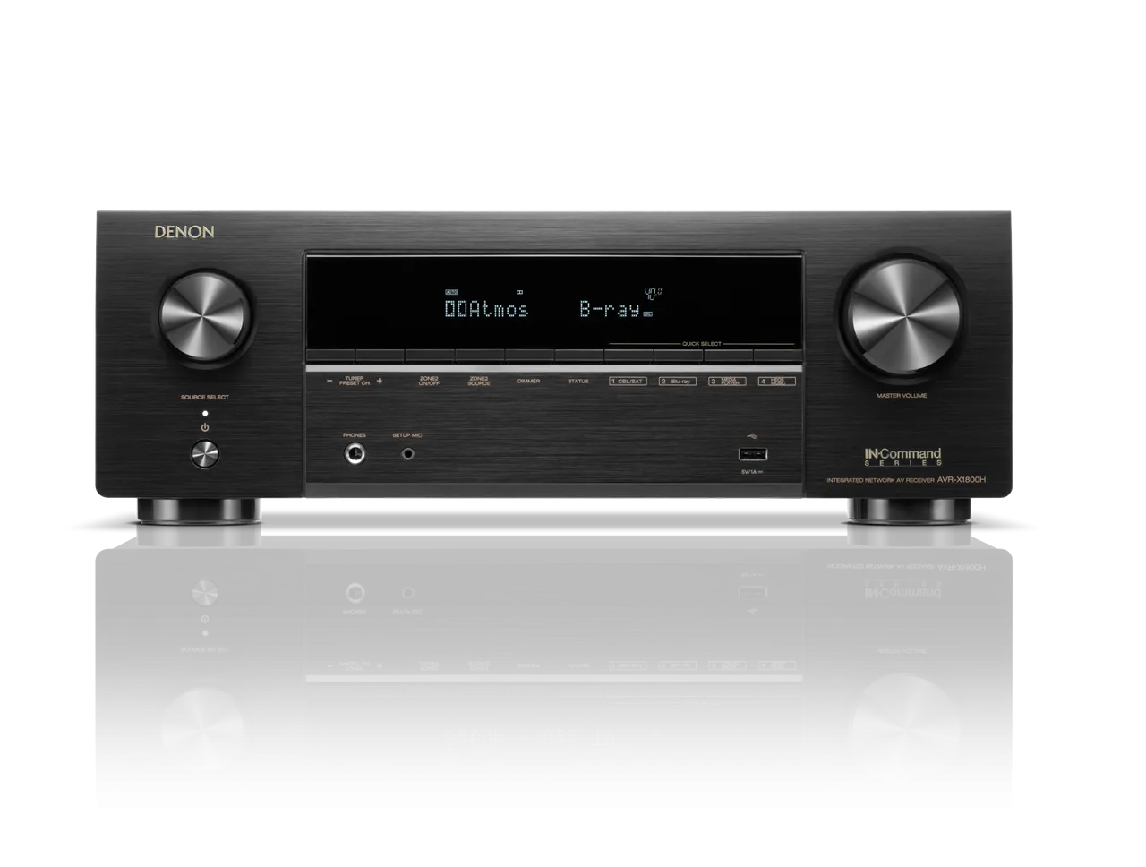 Denon X-Series AVR-X1800H 7.2 Ch. 175W 8K AV Receiver with HEOS® Built-in