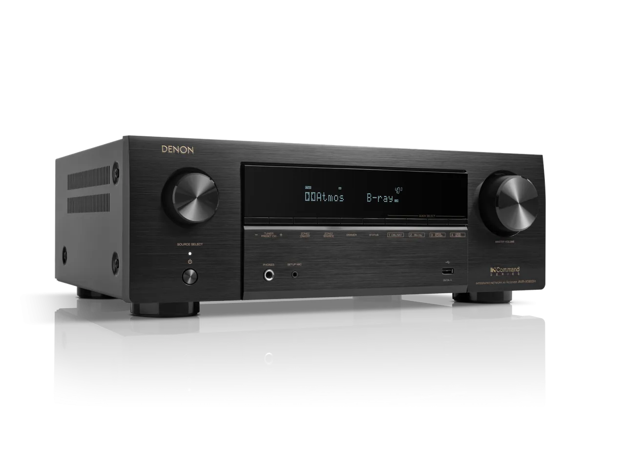 Denon X-Series AVR-X1800H 7.2 Ch. 175W 8K AV Receiver with HEOS® Built-in