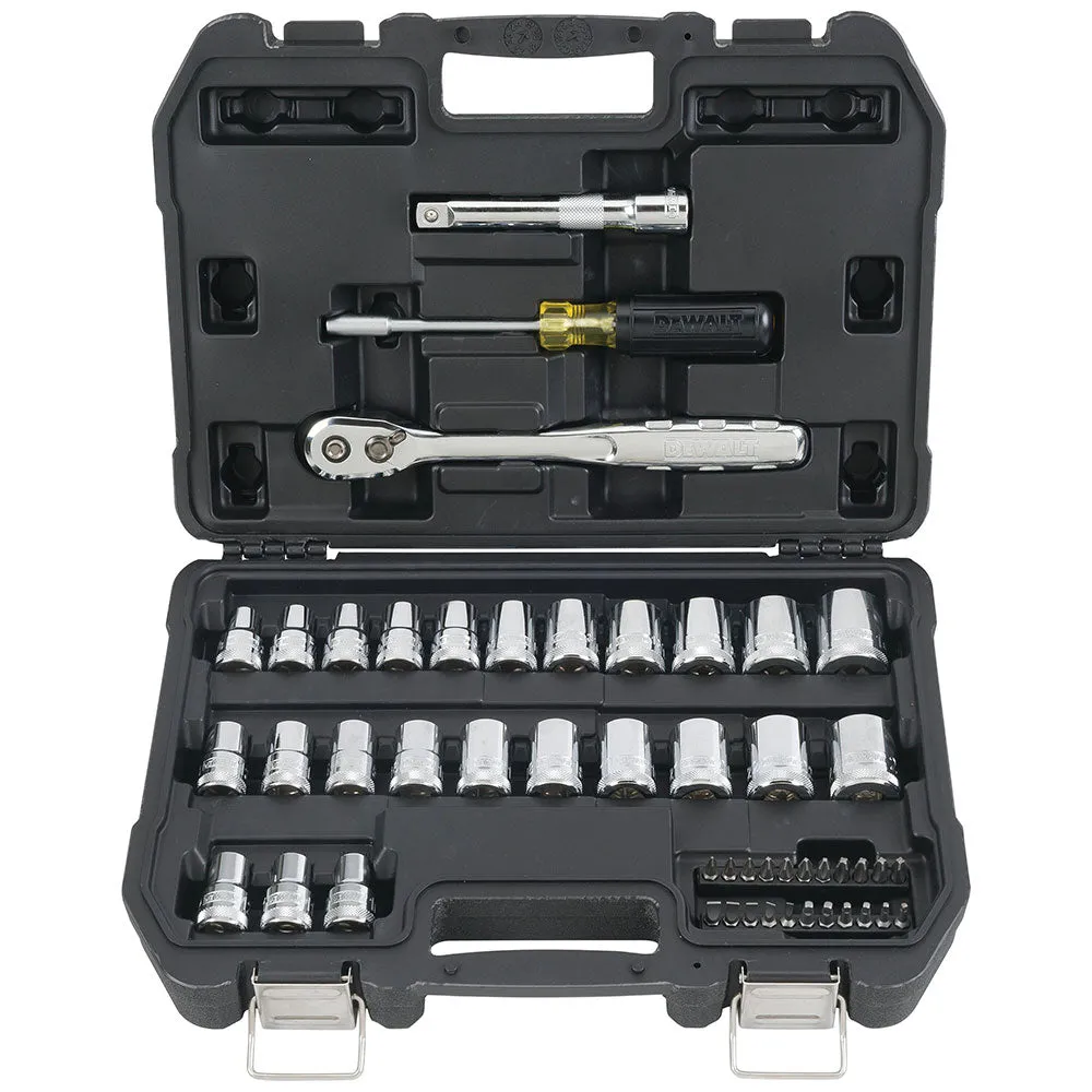 DeWALT DWMT45049 1/2’’ Mechanics Nano Bit Tool Set, Polished Chrome (49 PC)