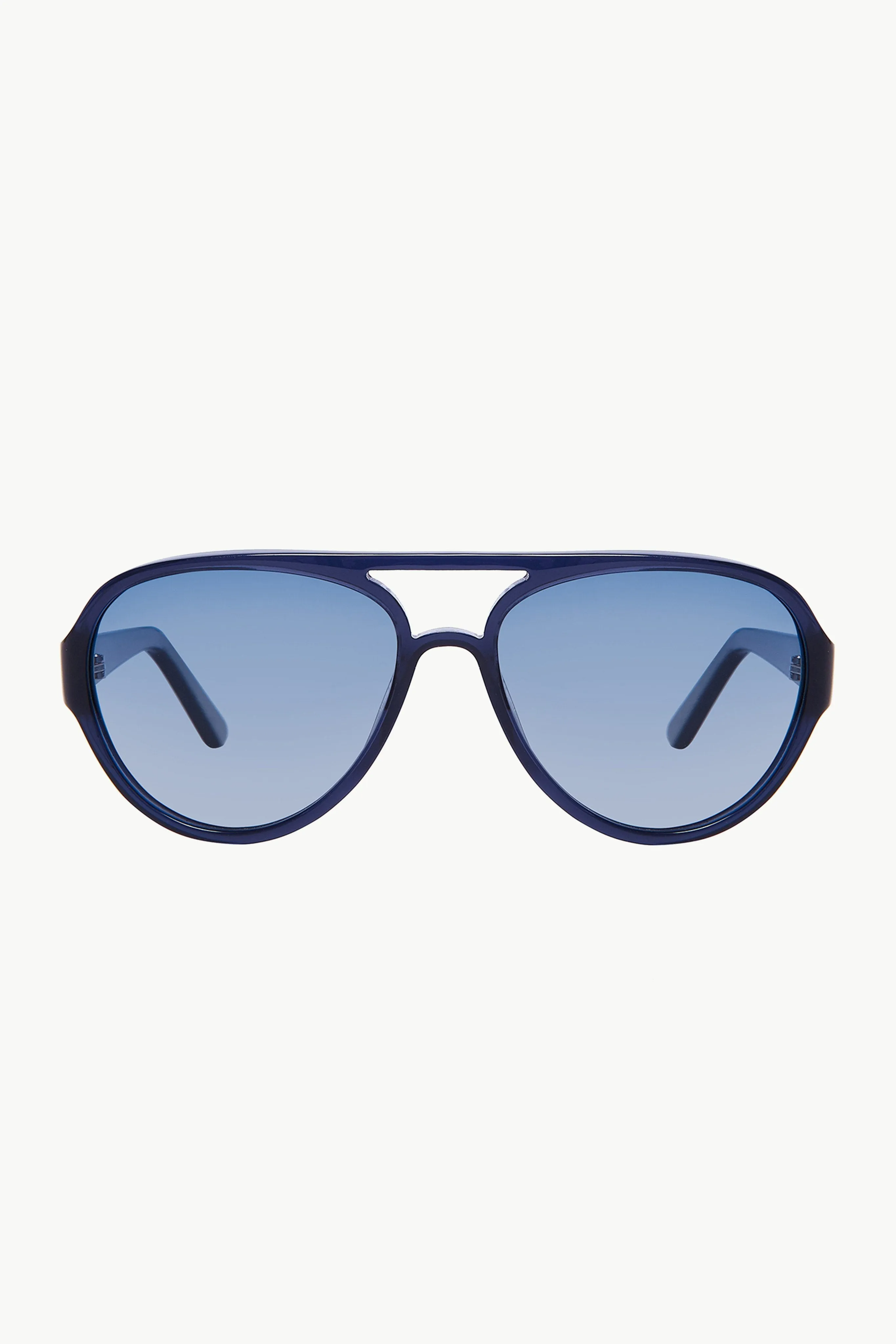 Drive 2: Aviator-Style Navy Transparent Effect Acetate Sunglasses