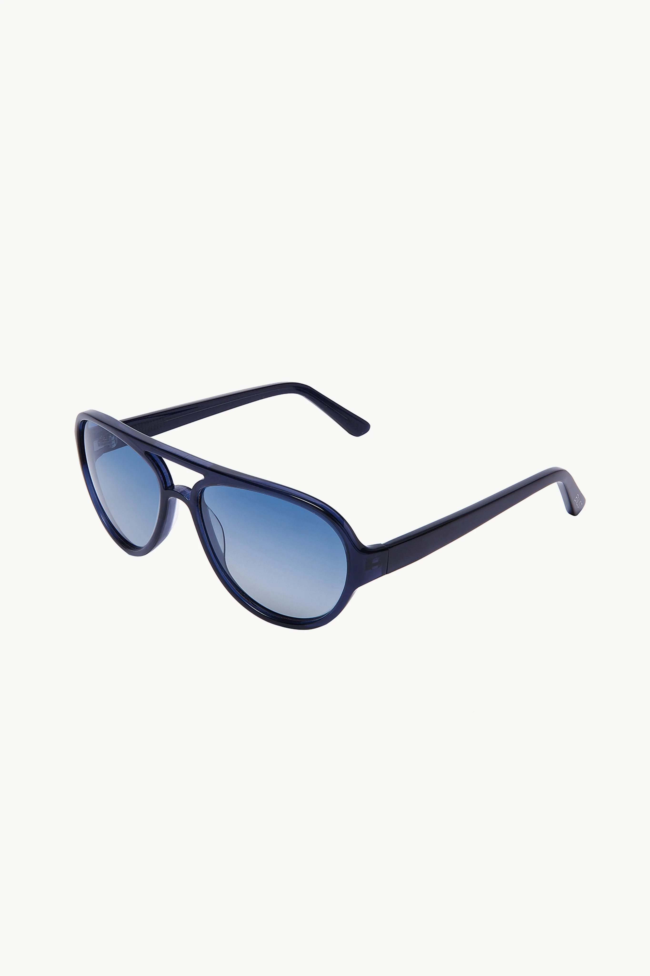 Drive 2: Aviator-Style Navy Transparent Effect Acetate Sunglasses