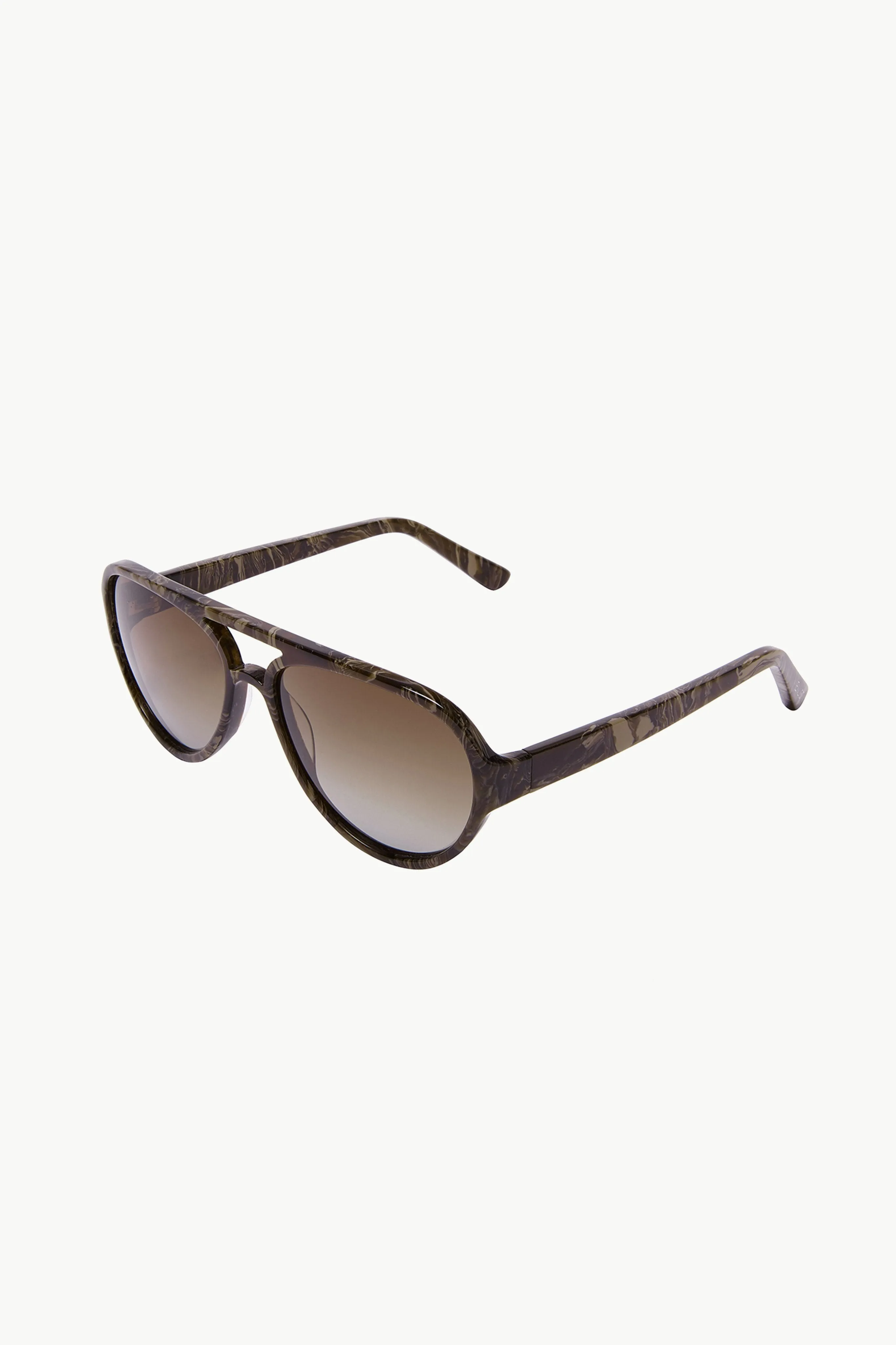 Drive 3: Aviator-Style Chocolate Marble Effect Acetate Sunglasses