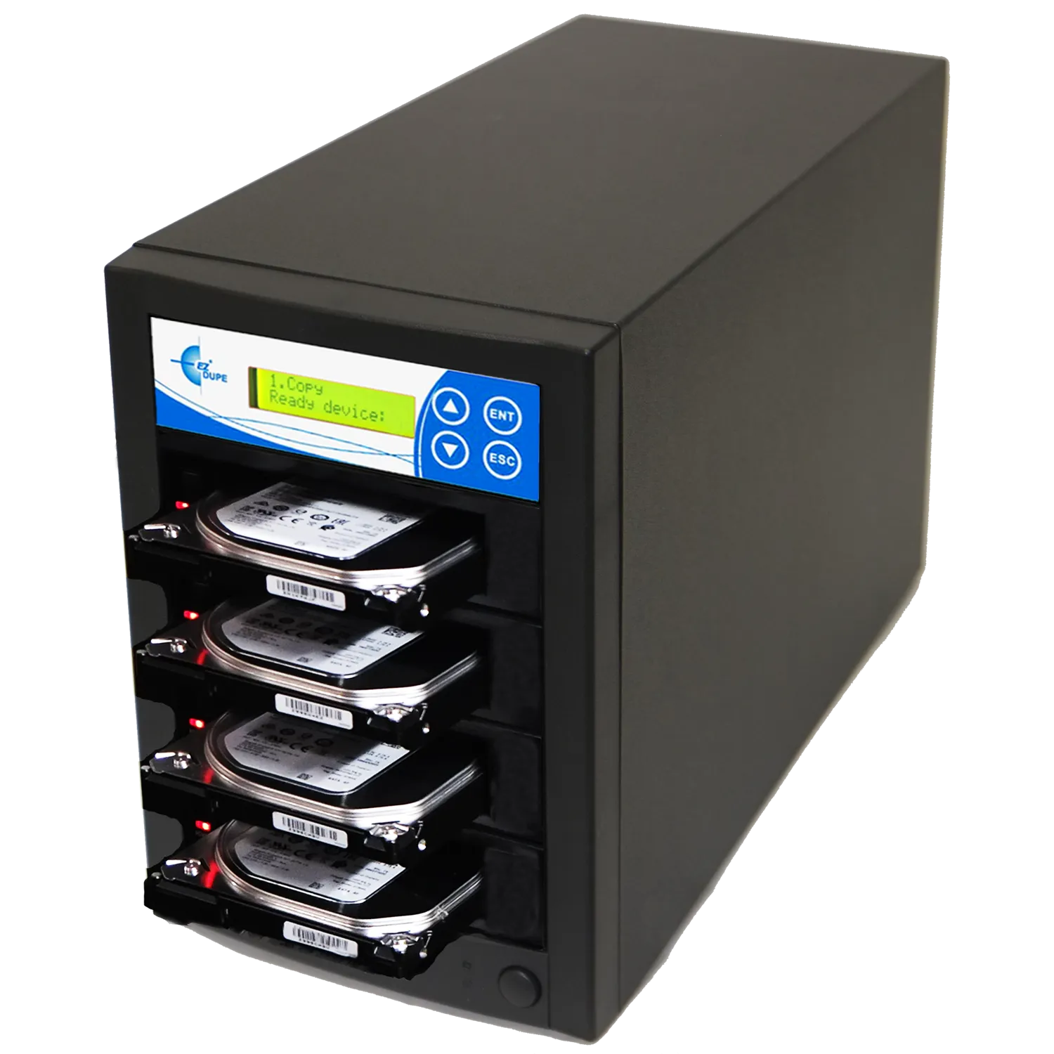 EZ Dupe 1 to 3 SATA Hard Drive / SSD Duplicator & Sanitizer - HD Leopardo HDD Cloner 18GB/Min