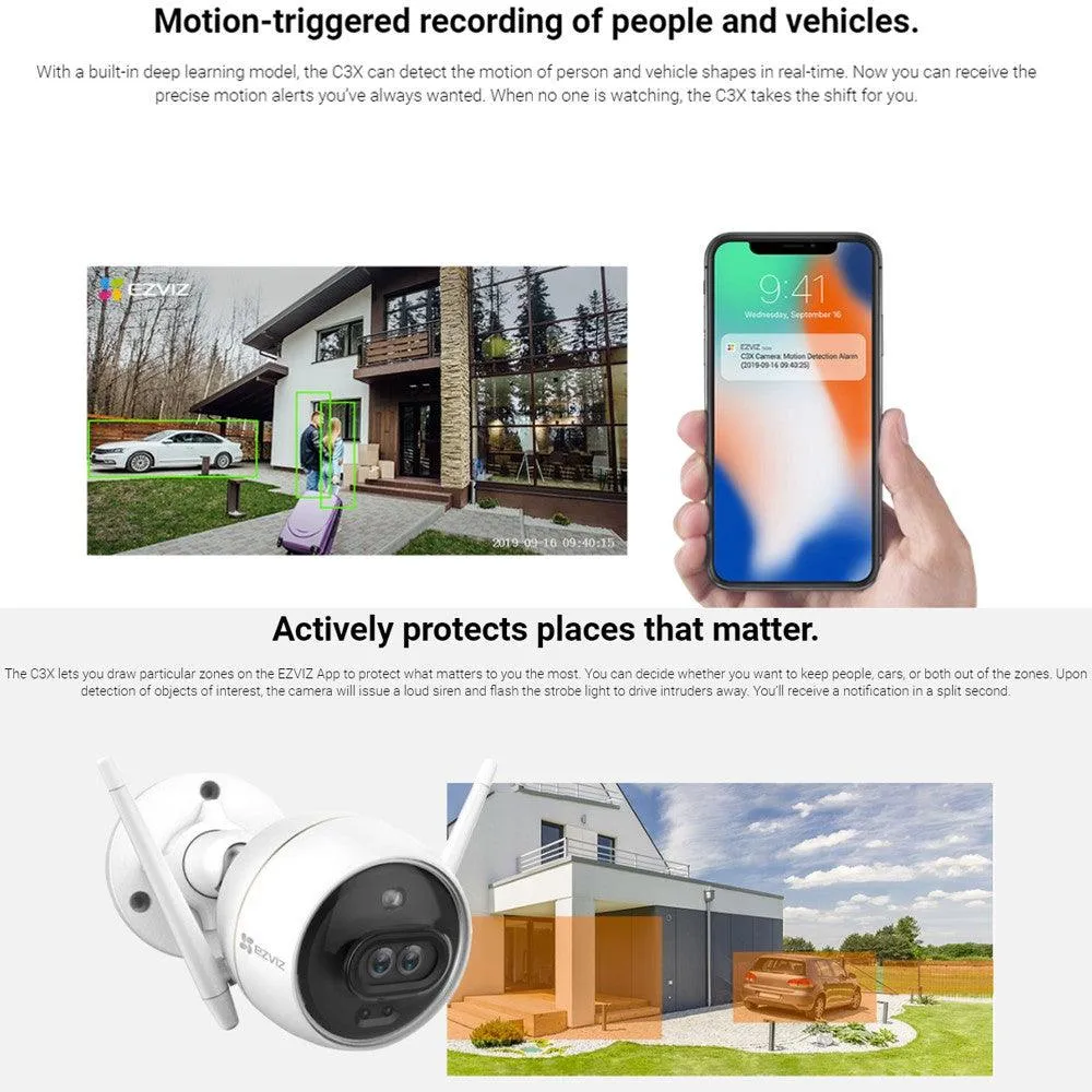 EZVIZ C3X OUTDOOR WIFI BULLET CAMERA 1080P 2.8MM