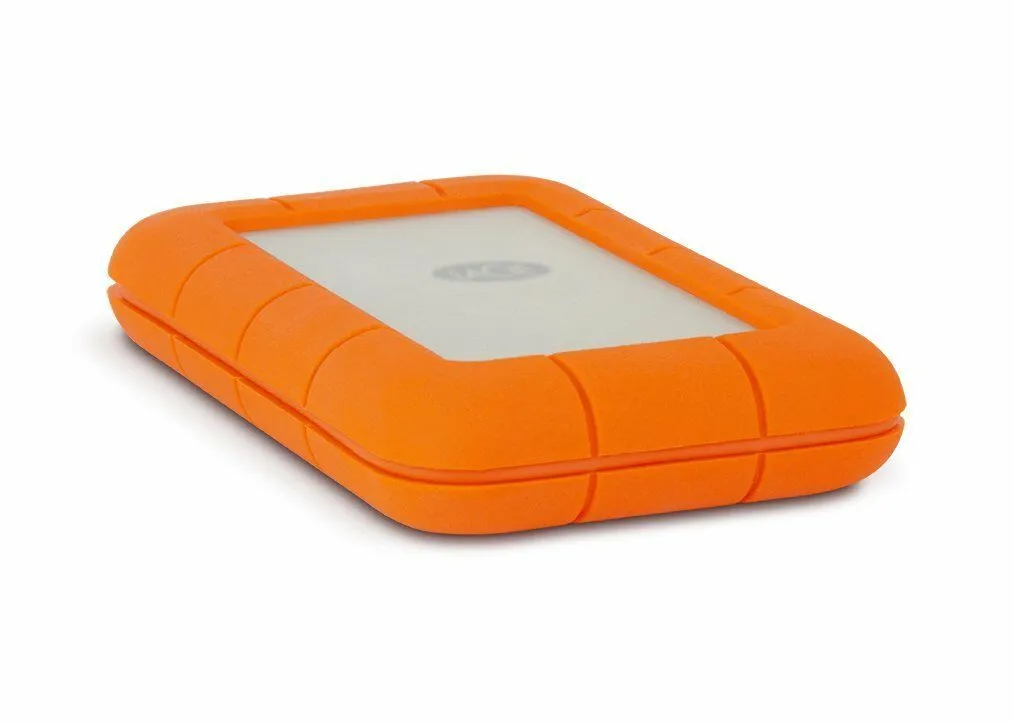 LaCie Rugged Thunderbolt External Hard Drive 500GB SSD USB 3.0 LAC9000491 Orange