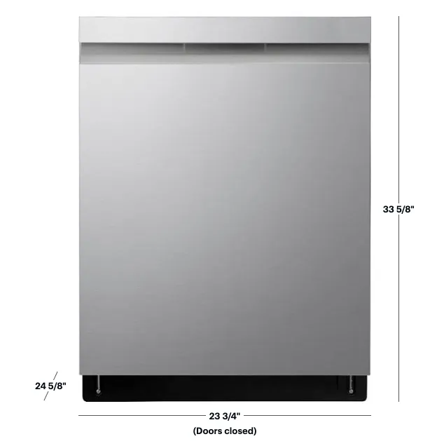 LG - Top Control Dishwasher with QuadWash, TrueSteam, and 3rd Rack - Stainless steel