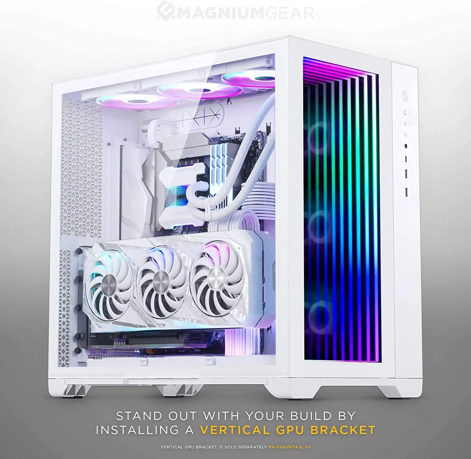 MagniumGear NEO Qube 2 ATX MidTower Gaming PC Case Tempered Glass, Infinity Mirror CPU Cooler