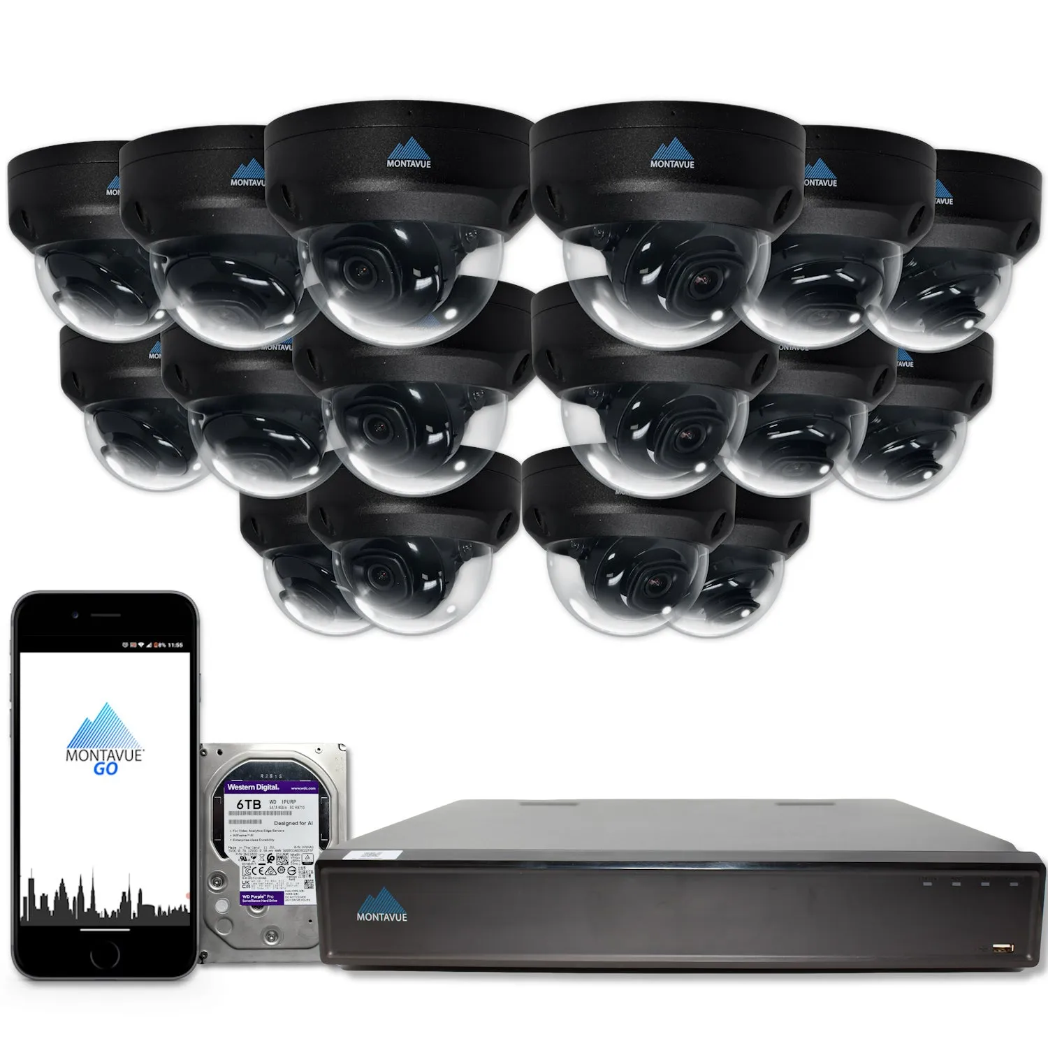 MTD4095 Package | 4MP 2K SMD  Dome Cameras and 32 Channel NVR with 6TB HDD