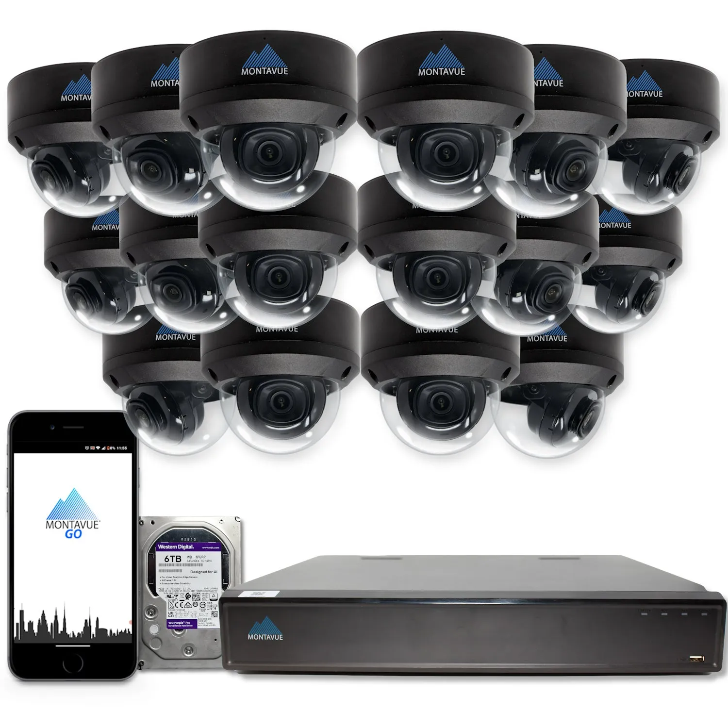 MTD8108-X Package | 8MP 4K SMD 4.0 Dome Cameras and 32 Channel NVR with 6TB HDD