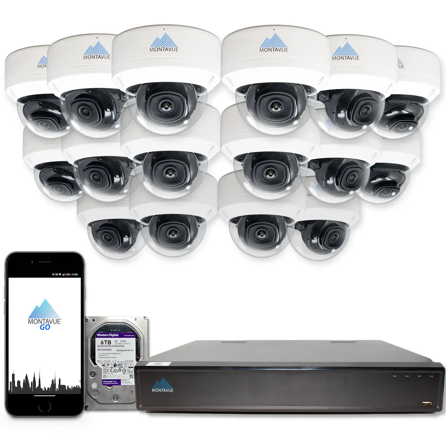 MTD8108-X Package | 8MP 4K SMD 4.0 Dome Cameras and 32 Channel NVR with 6TB HDD