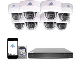 MTD8110 Package | 4K Acupick Vandal-Proof Dome Cameras and 16 Channel 5 Series AI NVR with 3TB HDD