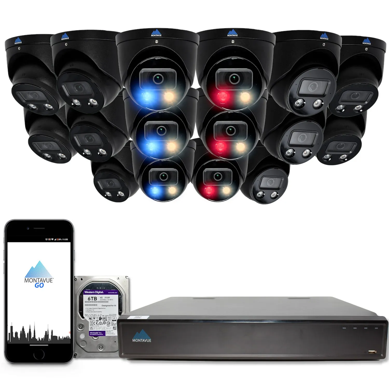 MTT8106-AD Package | 4K Active-Deterrence Cameras and 32 Channel NVR with 6TB HDD