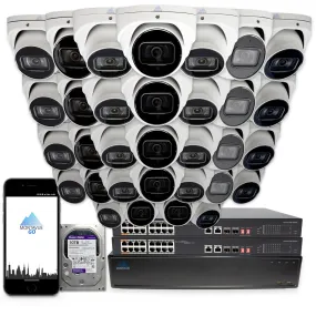 MTT8106-SMD Package | 8MP 4K Smart Motion Turret Cameras and 64 Channel NVR with 10TB HDD