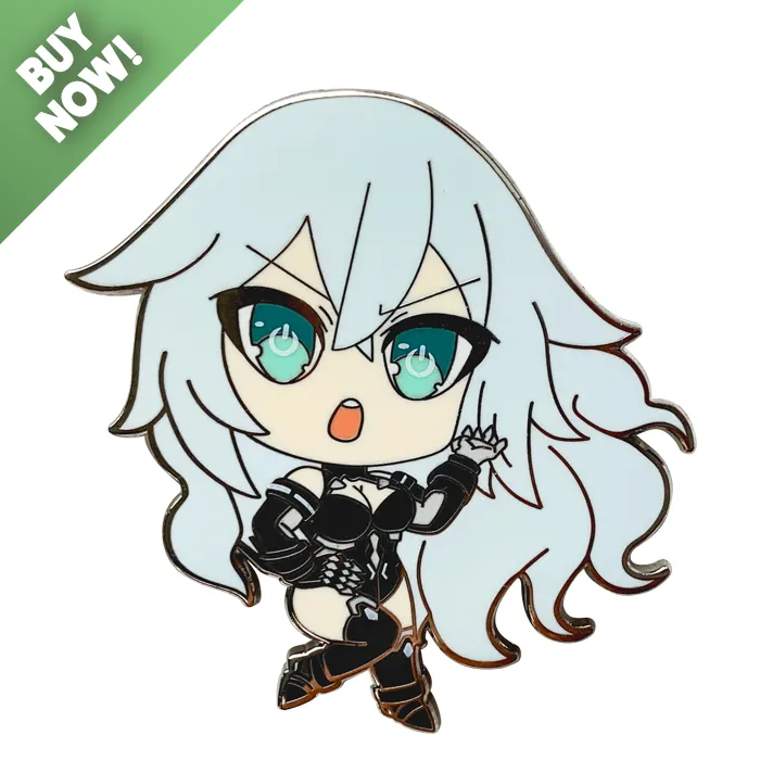 Neptunia HDD Enamel Pins - Black Heart