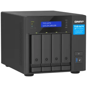 Network storage QNAP TVS-h474, 4 bays, 8GB DDR4, without disks, black