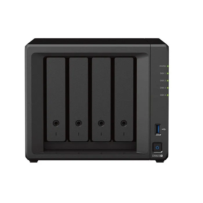 Network storage Synology 24TB DS923  NAS with 4 bays with 4 disks (4x6TB), black