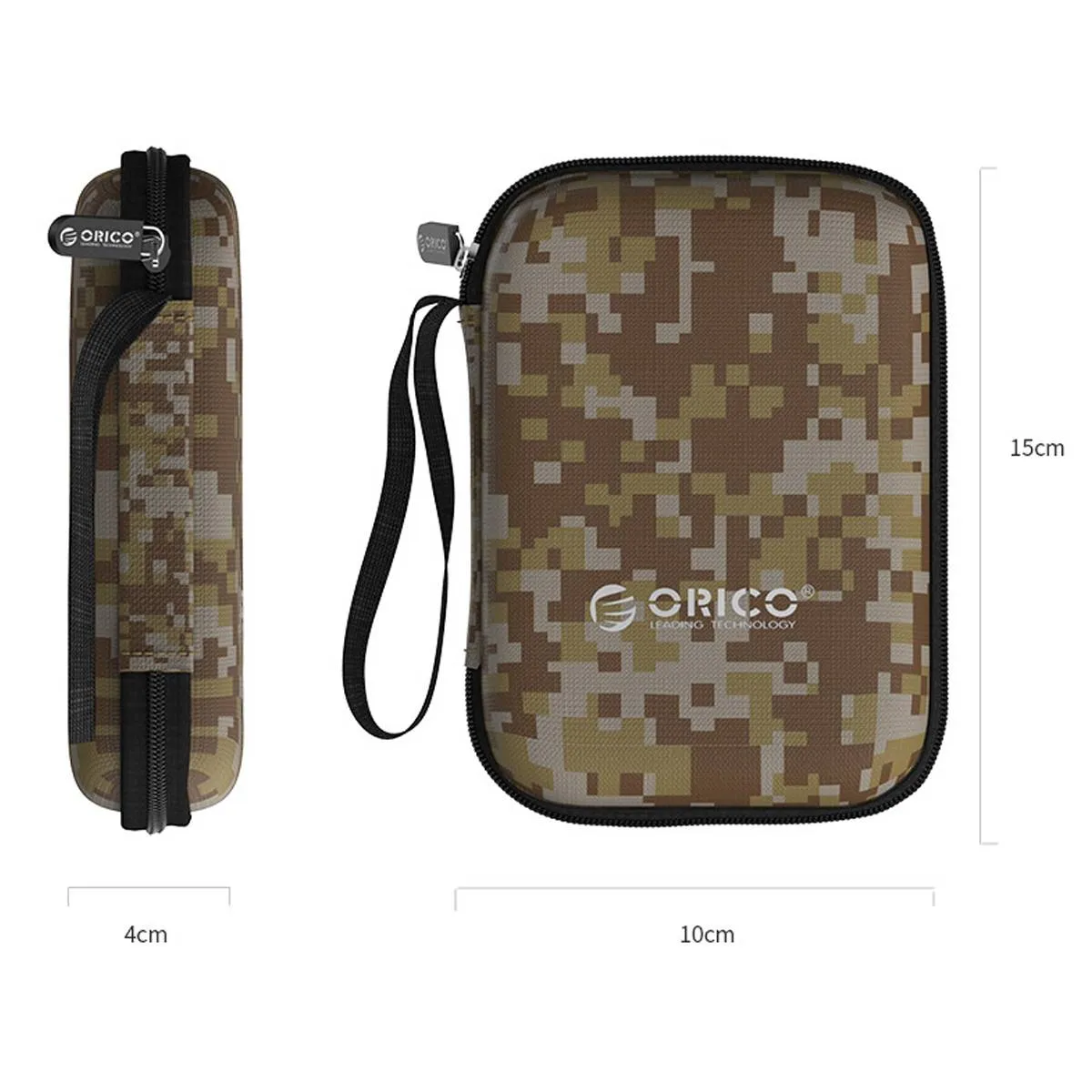 ORICO 2.5 Inch Hard Drive Small Size Storage Bag With InterLayer - Black / Camo