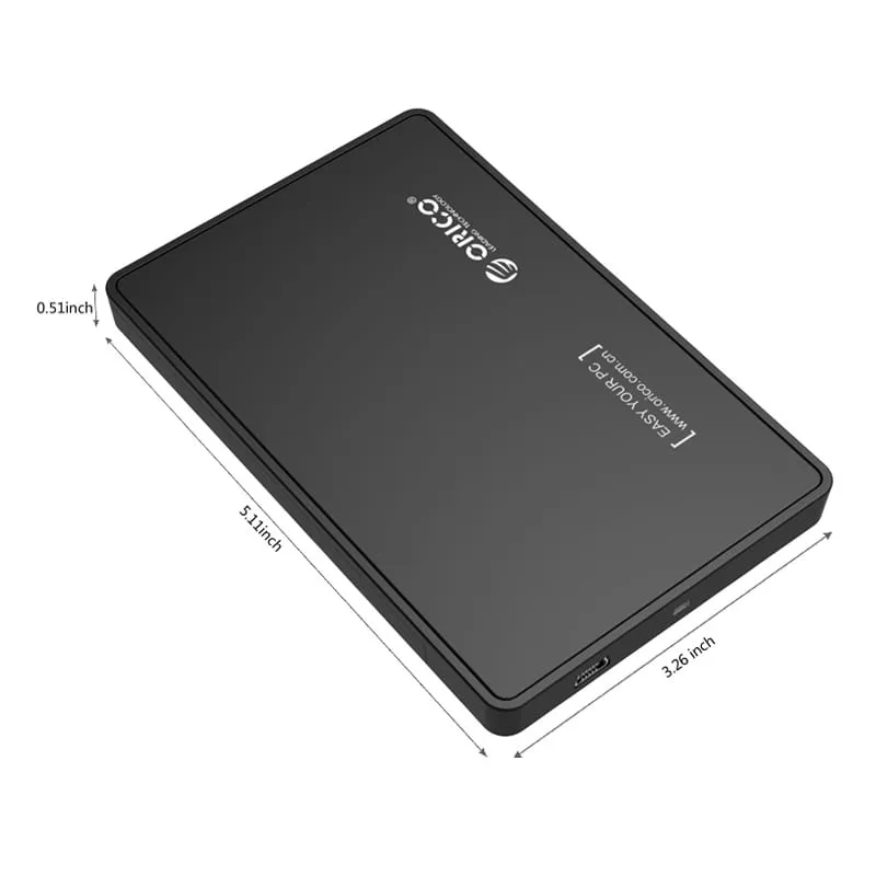 Orico 2.5" Usb2.0 External Hdd Enclosure - Black