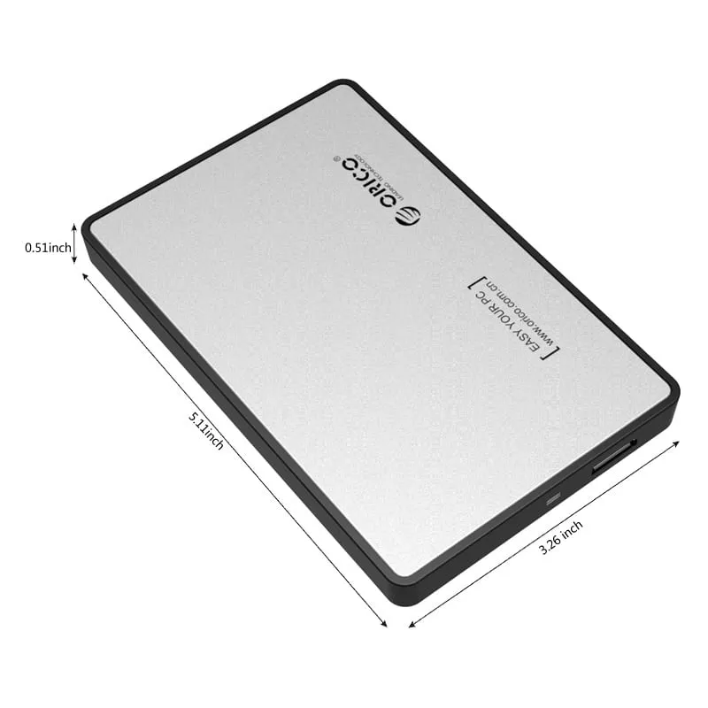 Orico 2.5" Usb3.0 External Hdd Enclosure - Silver