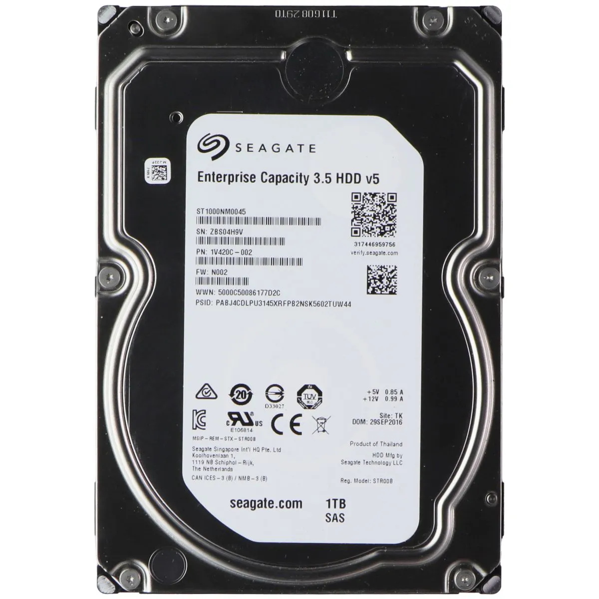 Seagate Enterprise Capacity (1TB) Hard Drive (ST1000NM0045)