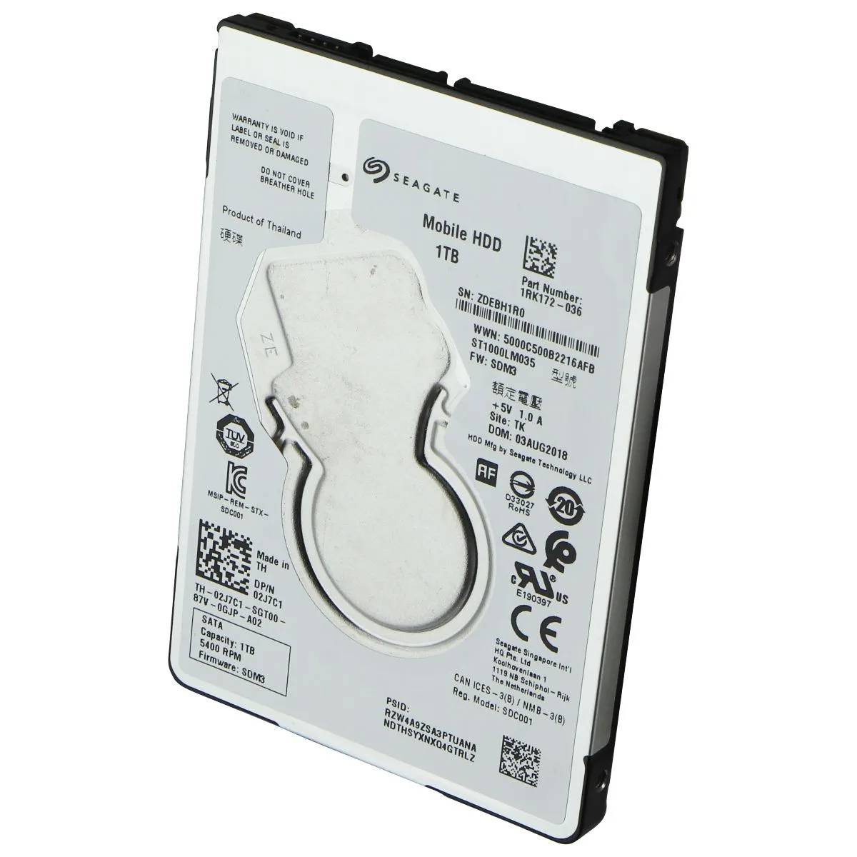 Seagate Mobile HDD (1TB) SATA Hard Drive Storage (ST1000LM035)