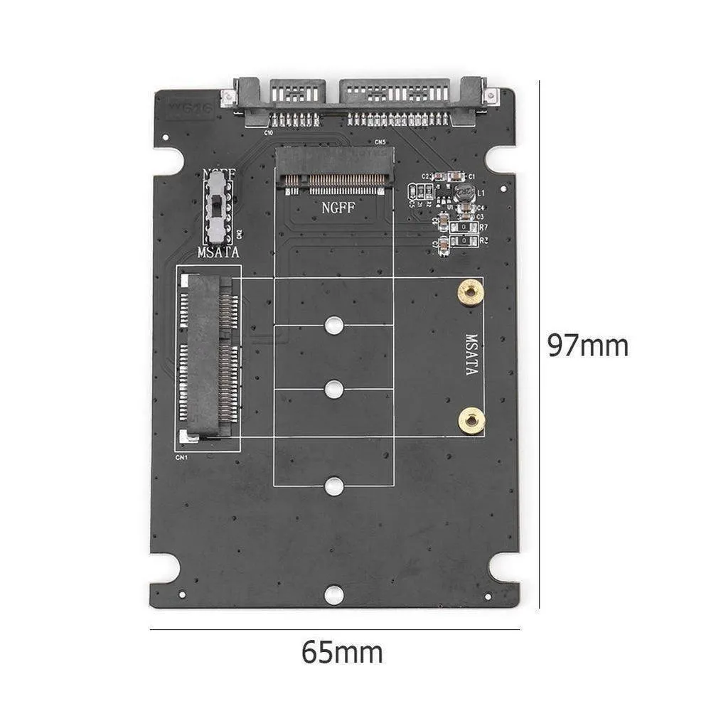 Simplecom SA207 mSATA   M.2 (NGFF) to SATA 2 In 1 Combo Adapter