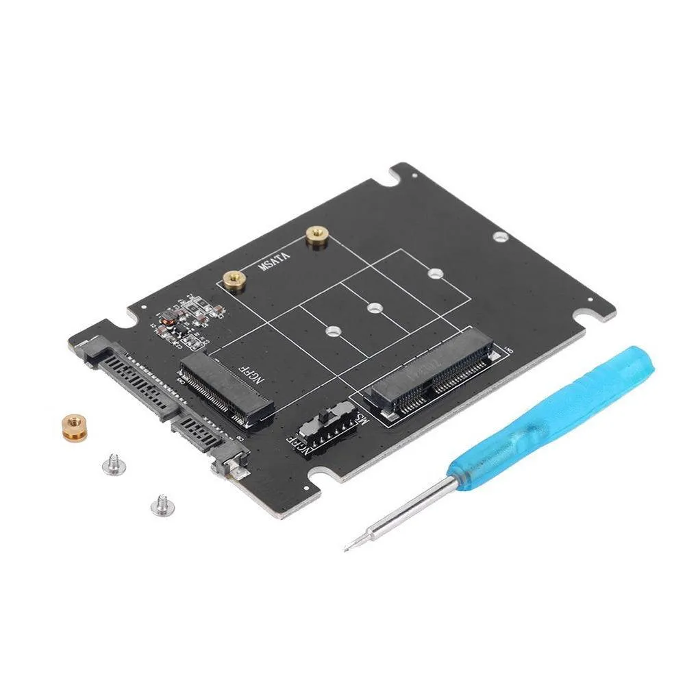 Simplecom SA207 mSATA   M.2 (NGFF) to SATA 2 In 1 Combo Adapter