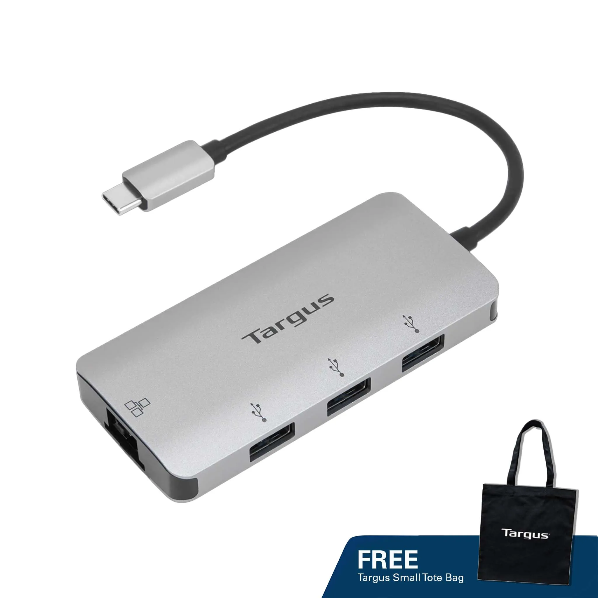 Targus ACA959AP USB-C Ethernet Adapter with 3x USB-A Ports