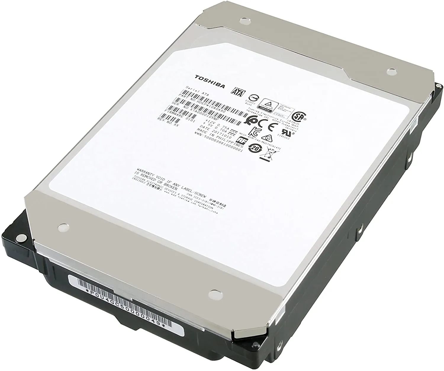 Toshiba 12TB Enterprise 3.5 Inch SATA Internal Hard Drive, MG Series, 6Gb/s SATA, 3.5" Internal HDD, MG07ACA12TE