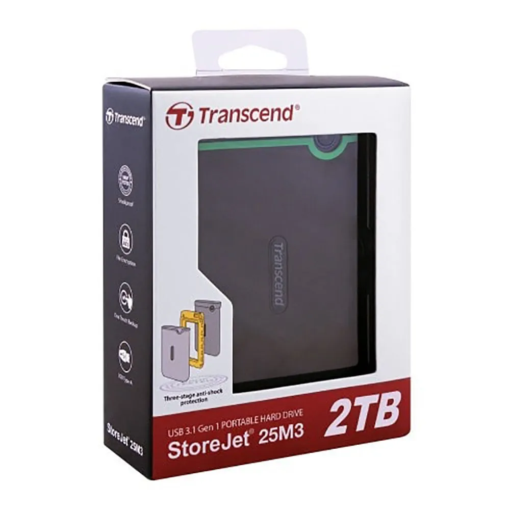 Transcends Storejet 25M3 External Hard Drive 2TB